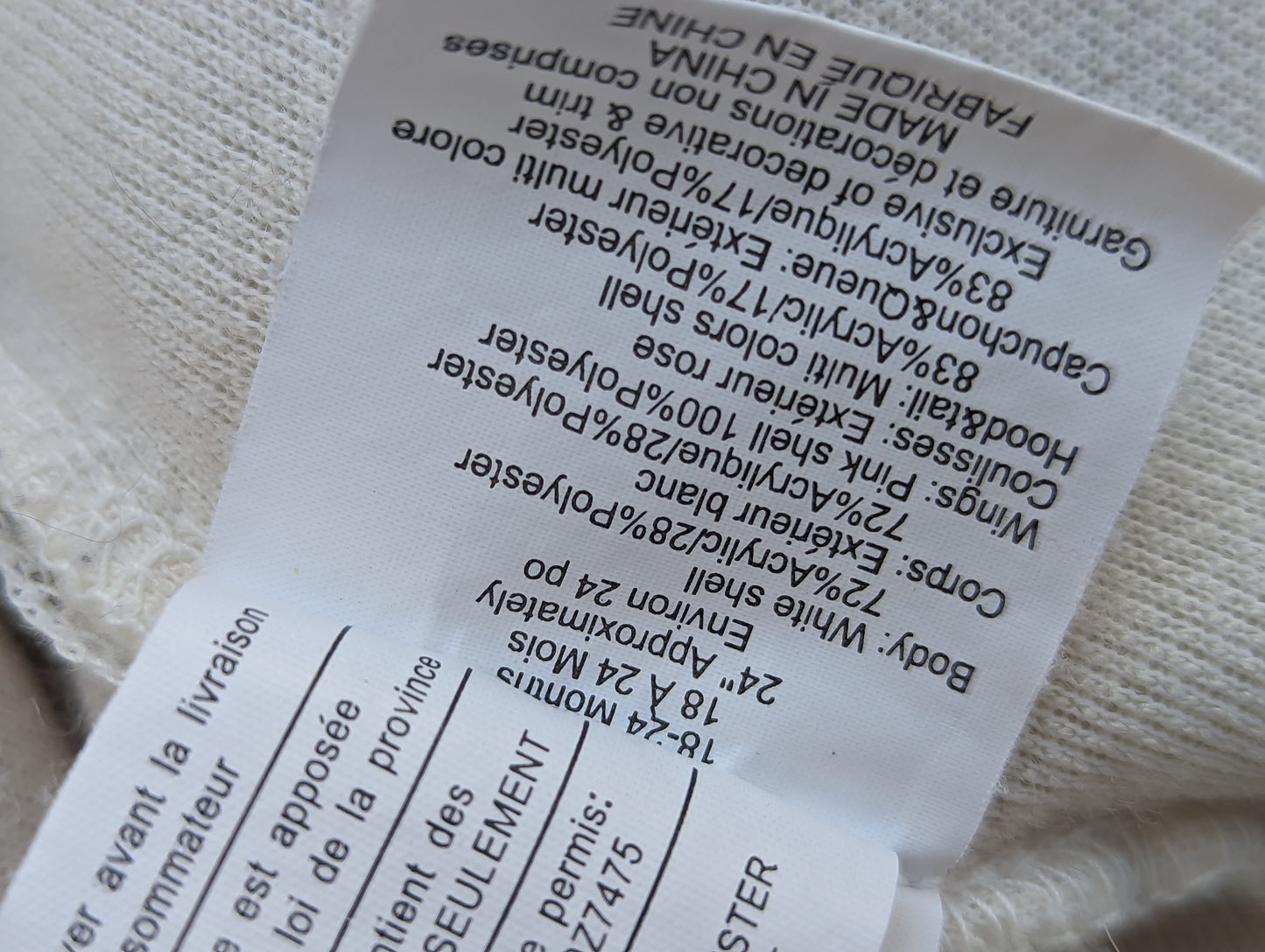 Déguisement licorne 18-24mois