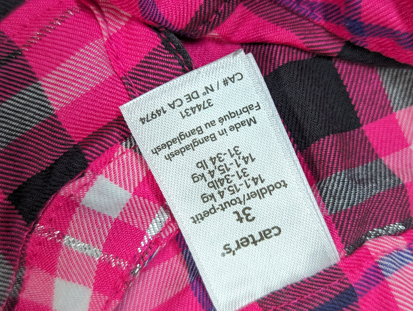 Chemise 3ans Carters