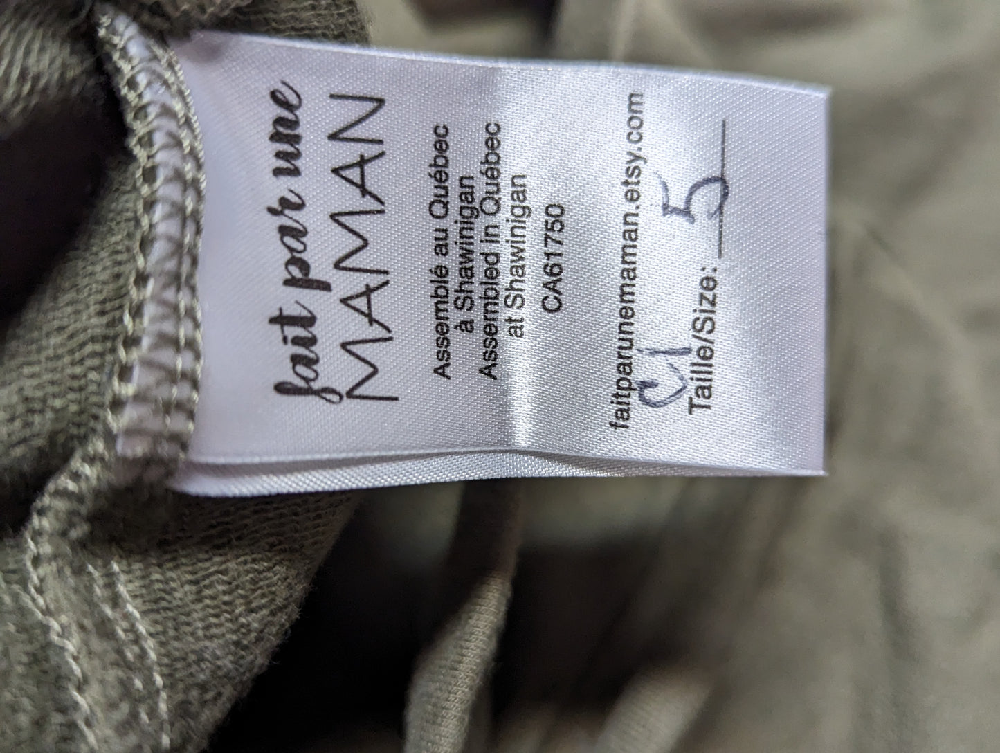 Chandail 5ans Fait par une maman