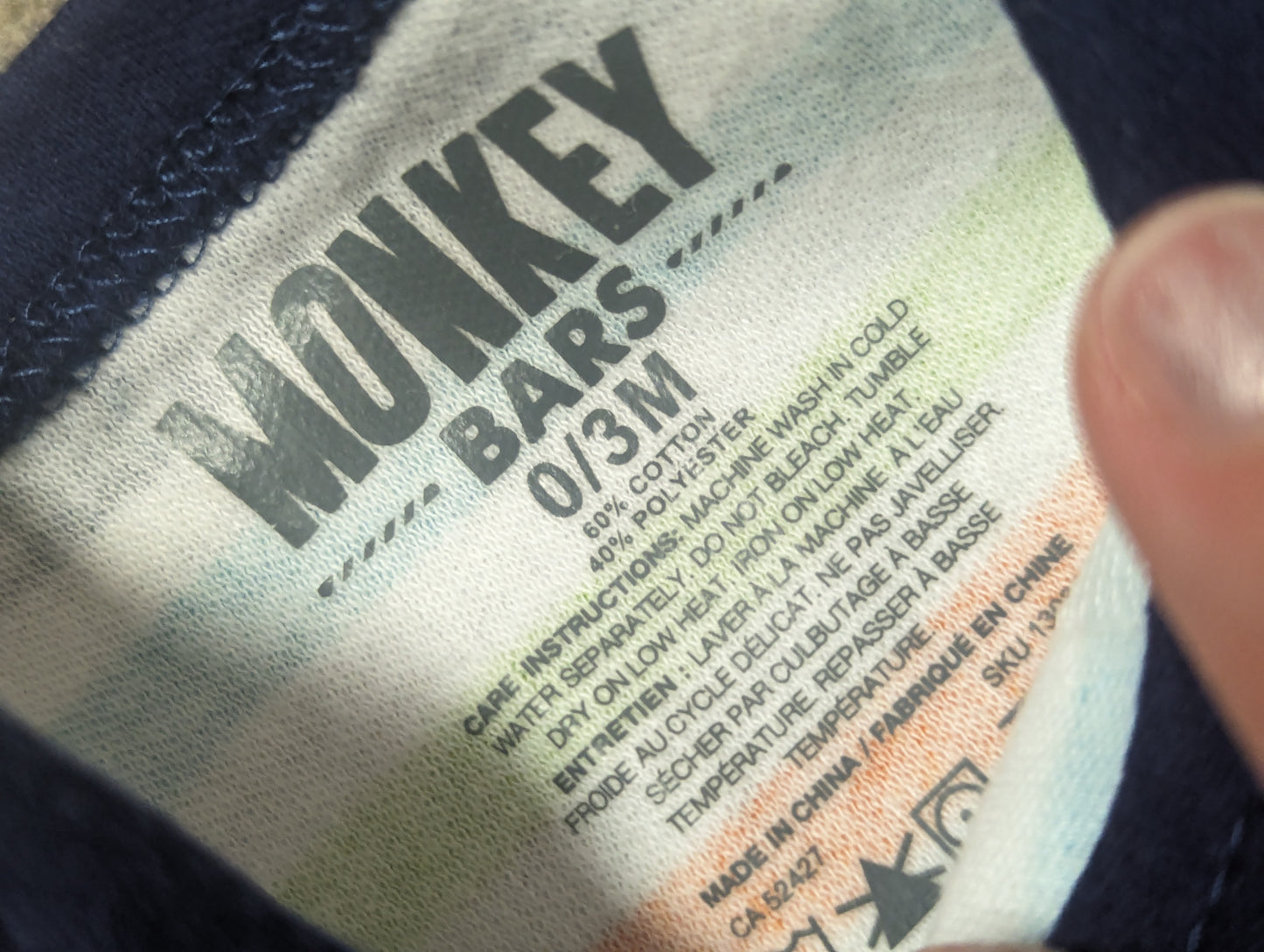 Barboteuse 0-3mois Monkey bars