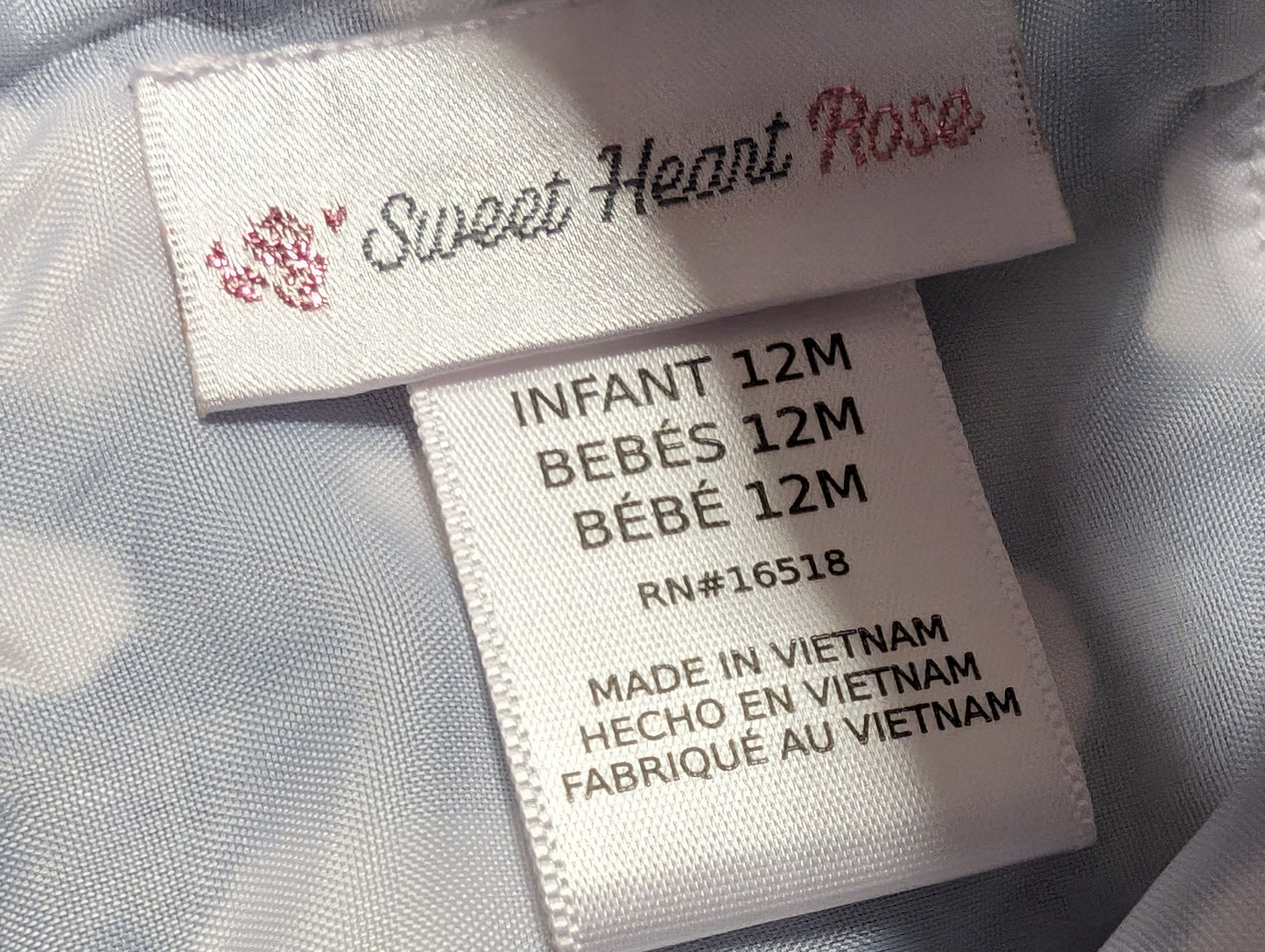 Robe 12mois Sweet heart rose (C:KL)