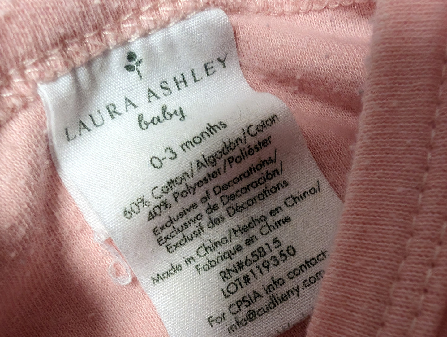 Robe cache-couche 0-3mois Laura Ashley (C:KL)