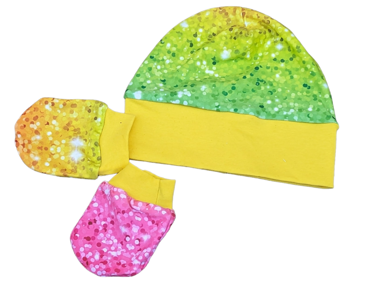 Chapeau et mitaines 0-6mois Les Cré-à-porter de Nini Neuf