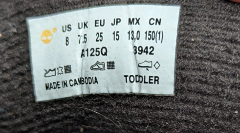 Bottines gr 8 Timberland*