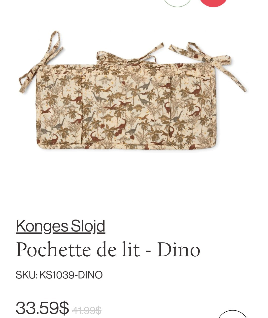 Pochette de lit Neuf Konges Slojd (C:JGT)
