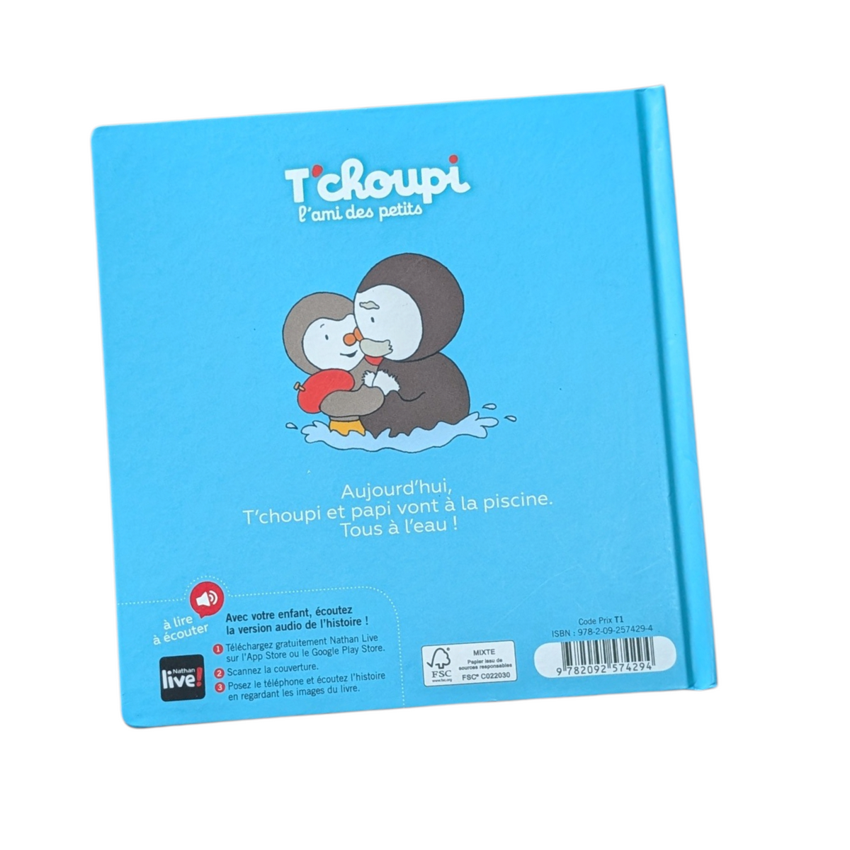 Livre T'Choupi va à la piscine