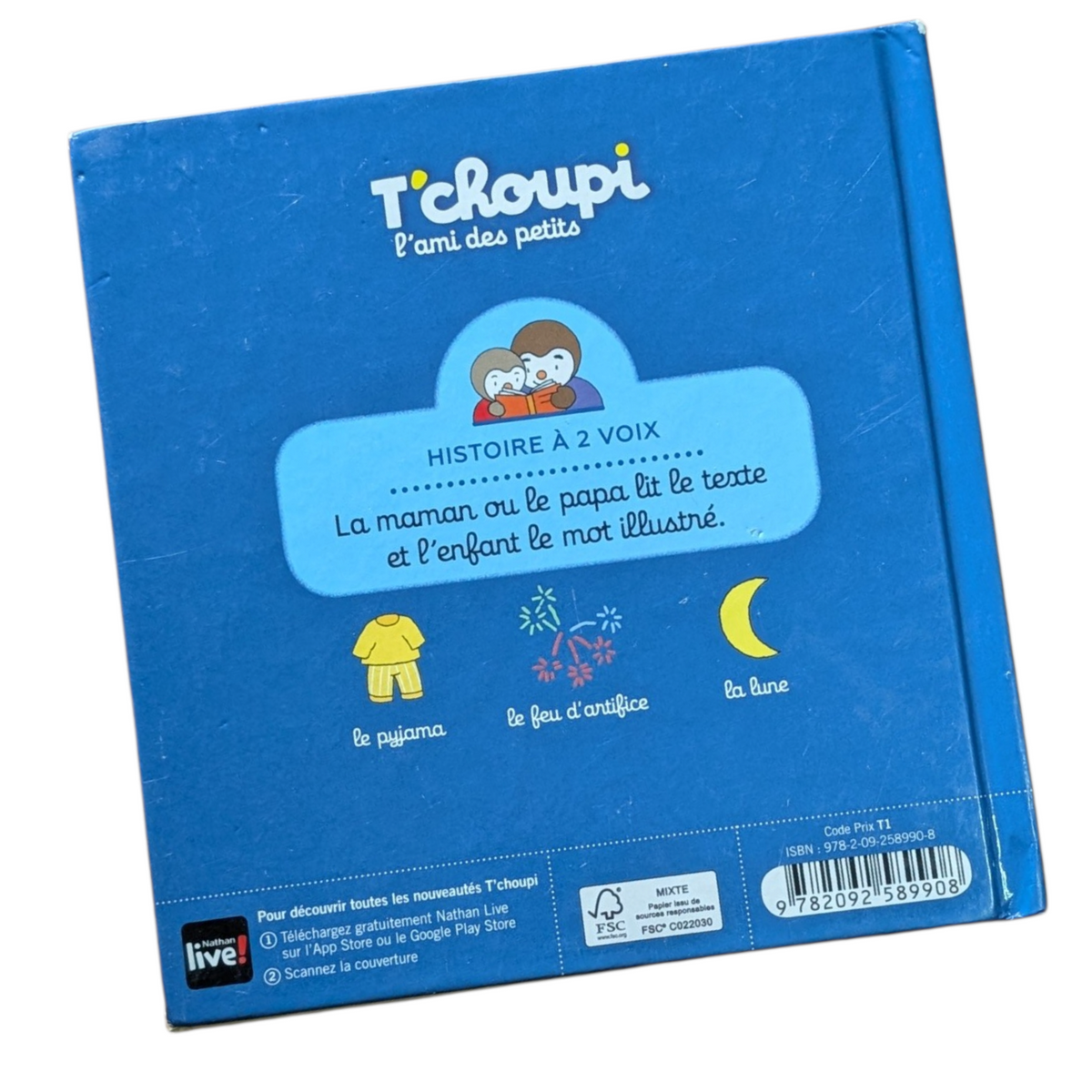 Livre T'Choupi dans la nuit