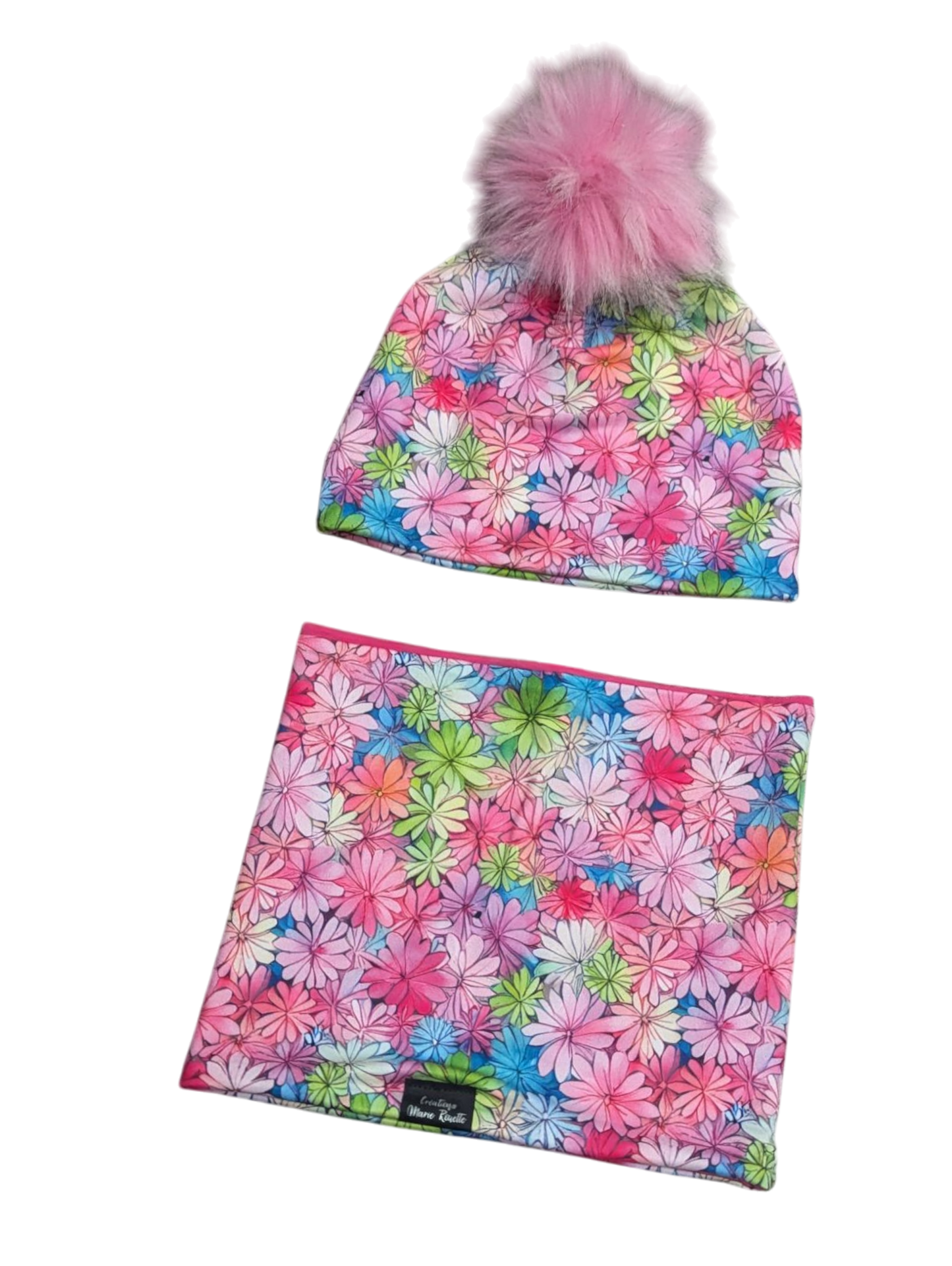 Ensemble tuque et cache-cou 4-8ans Créations Marie Rouette Neuf
