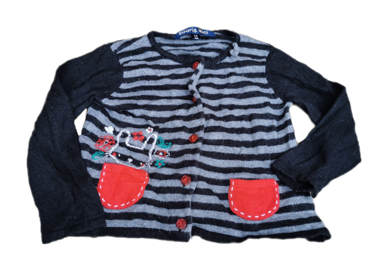 Veste en maille 12mois Souris mini