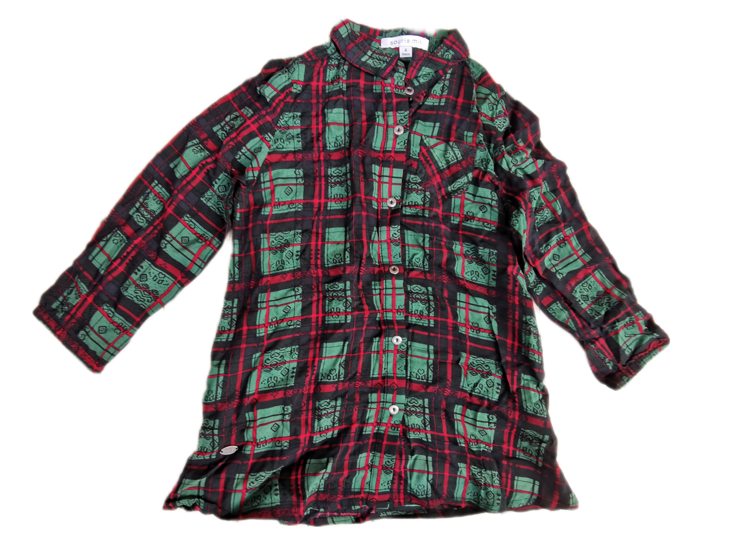 Chemise noël 4ans noël souris mini