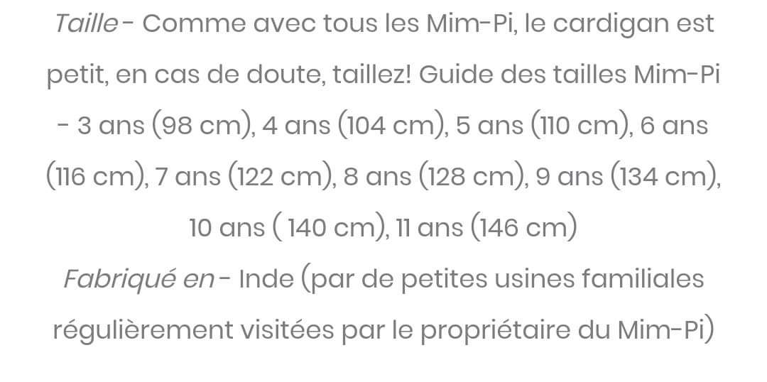 Camisole 10-12ans Mim-Pi*