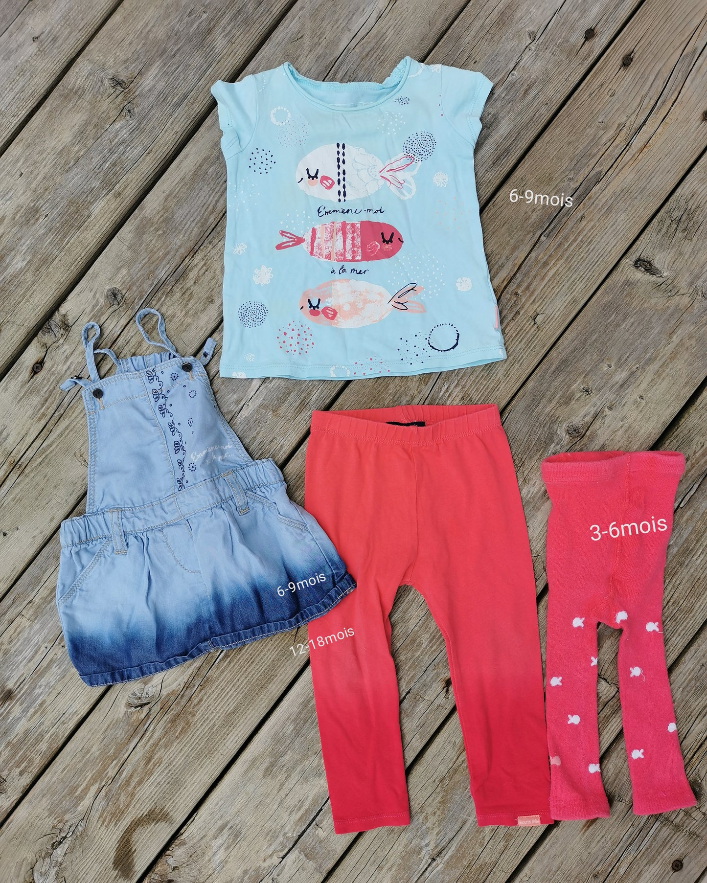 Ensemble Emmène-moi à la mer 6-9mois Souris mini*