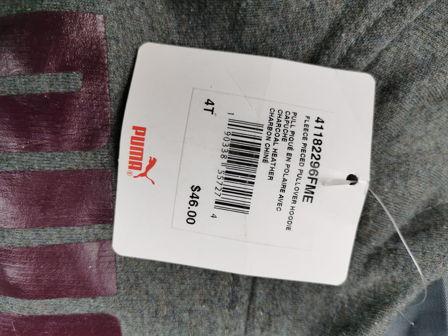 Chandail 4ans Puma neuf