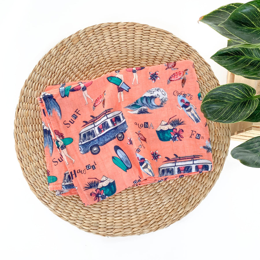 Mousseline jumbo en coton Aloha Tiny&moi Neuf