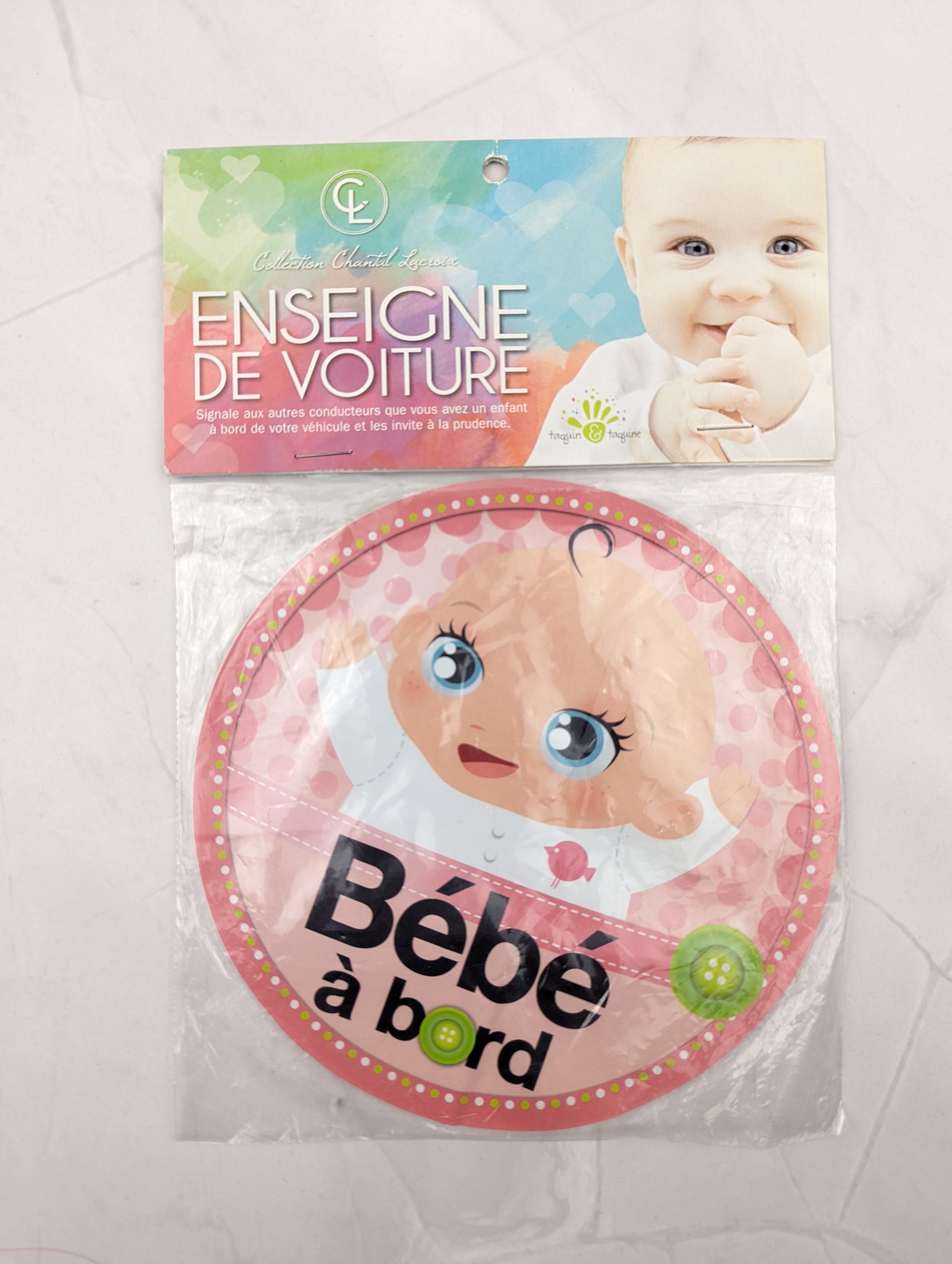 Enseigne de voiture Bébé à bord Neuf (C:AJ)