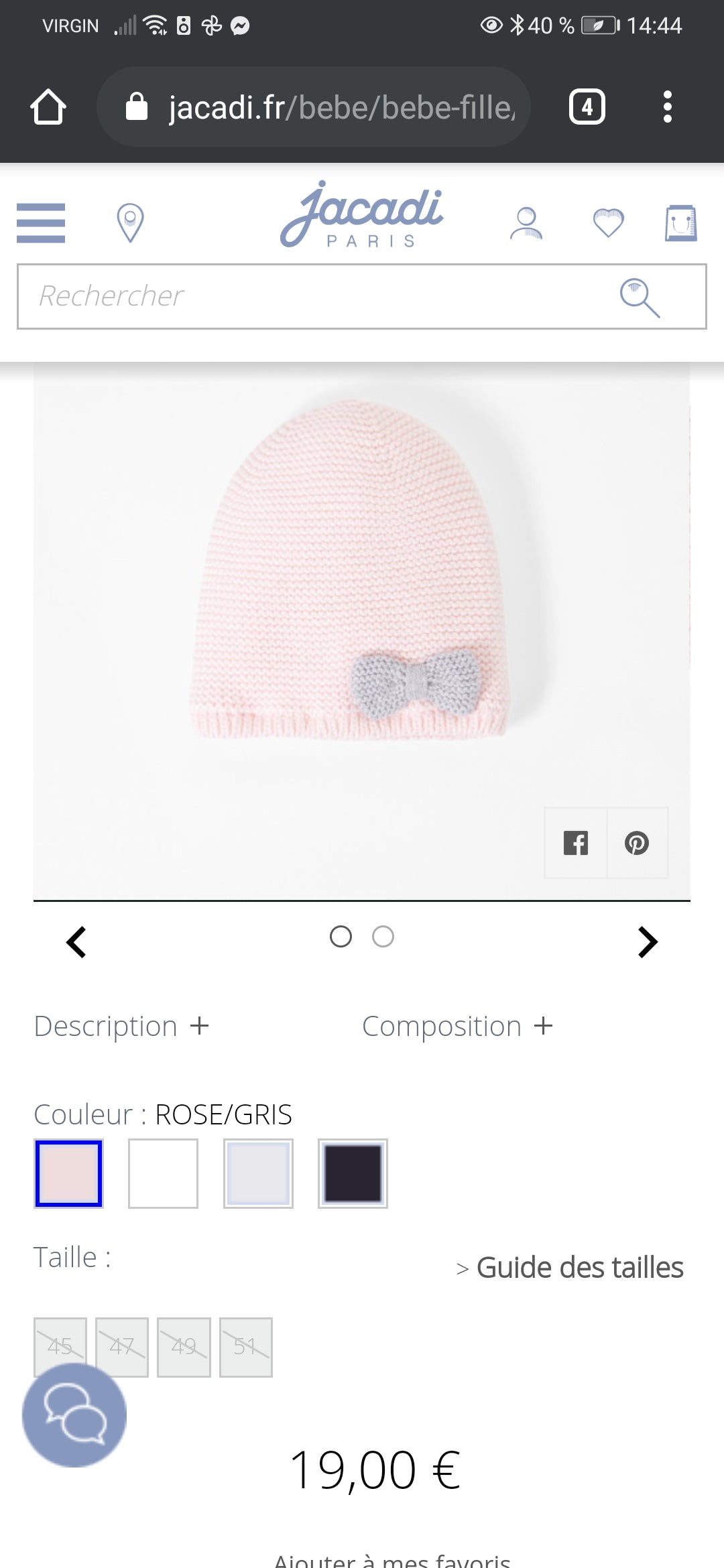 Tuque & Cache-cou 6mois Jacadi Paris