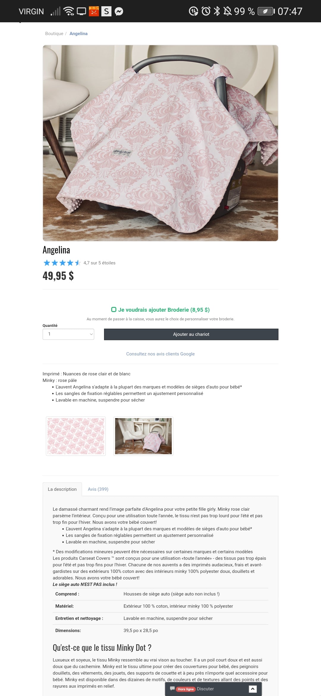 Auvent Angelina Canopy Couture