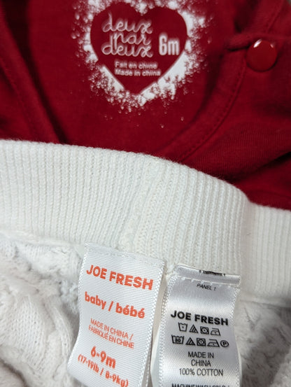 Ensemble 6-9mois Deux par deux et Joe Fresh (C:KL)