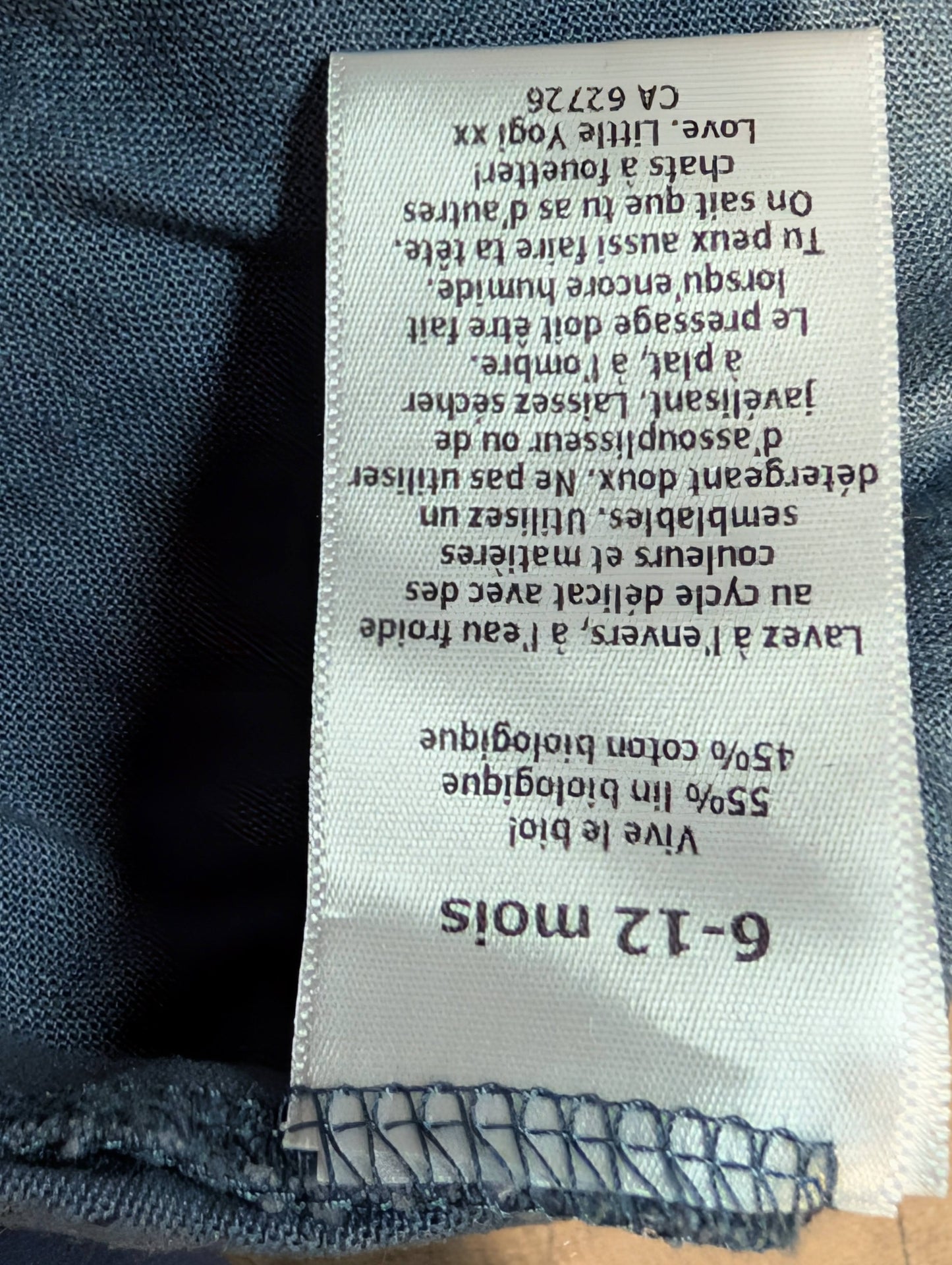 Barboteuse/cache-couche 6-12mois Little Yogi