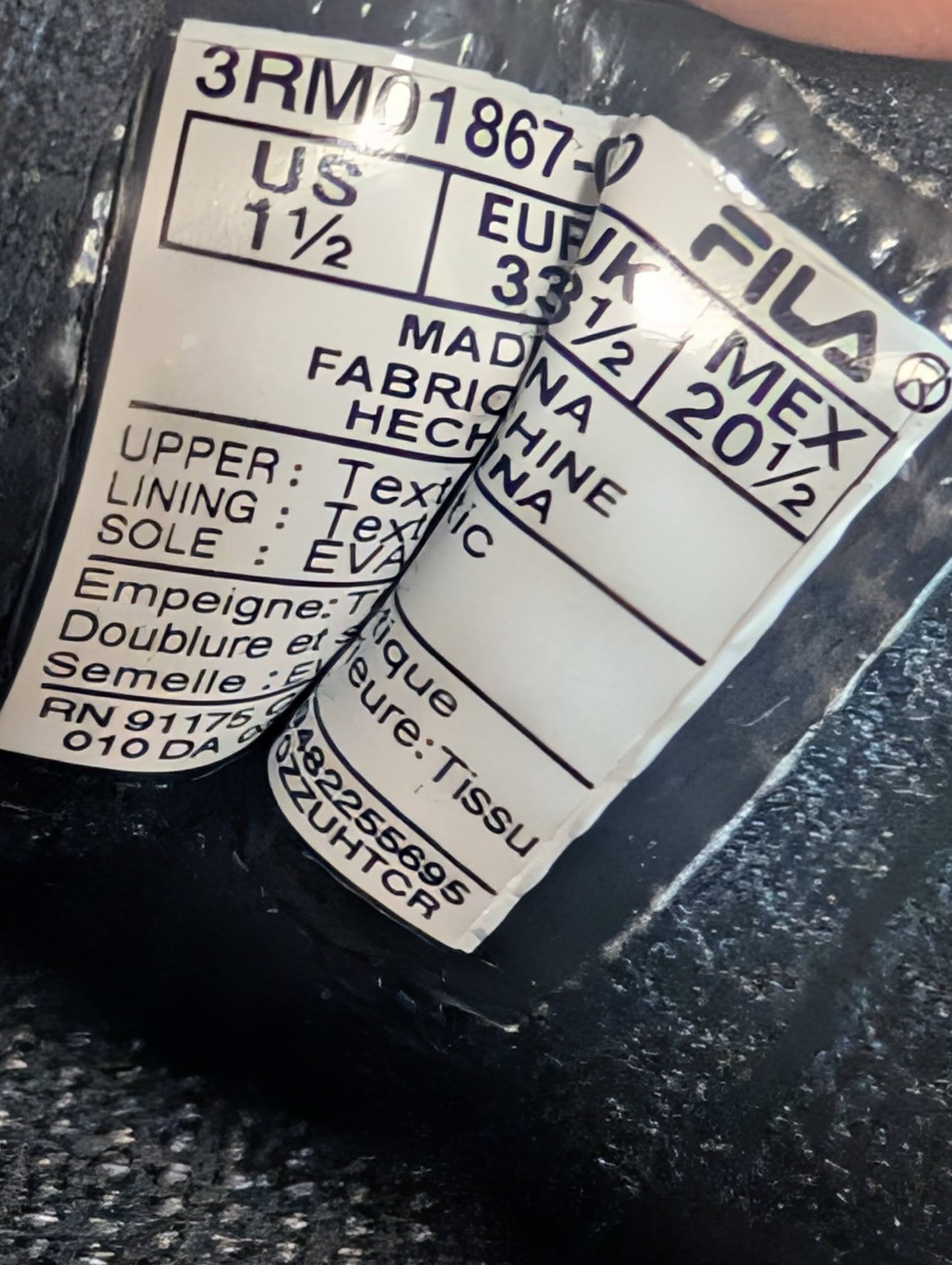 *Nouveautés* Chaussures gr 1.5 grand enfant Fila