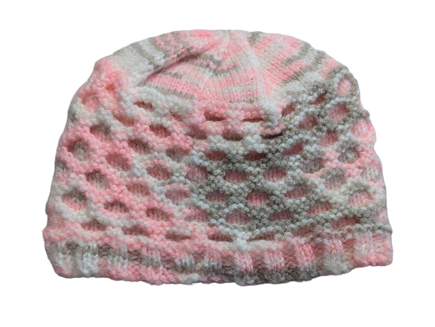 Chapeau tricot 3-6mois Fait main (C:KL)