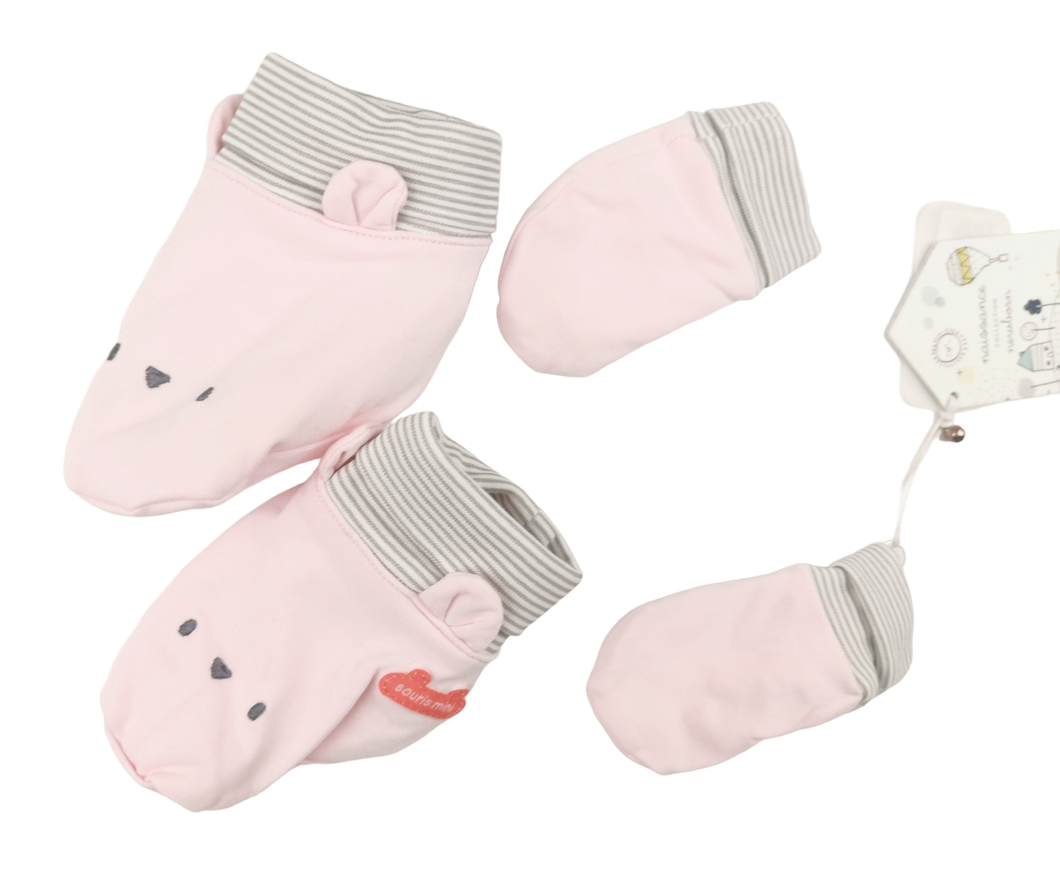 Mitaines et Pantoufles 12mois Souris mini