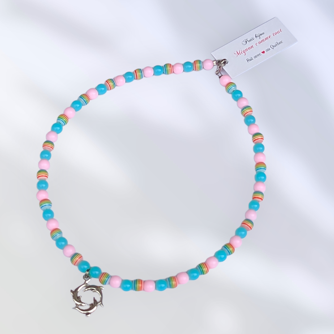 Collier Dauphins Bijoux doigts de fée