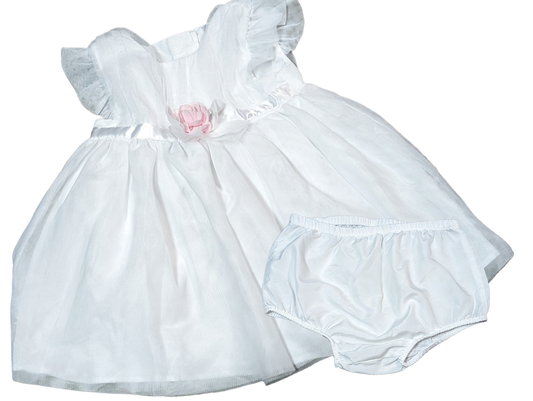 Robe baptême 12mois Little me (C:PF)