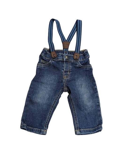 Jeans avec bretelles 6mois Carters (C:SD)