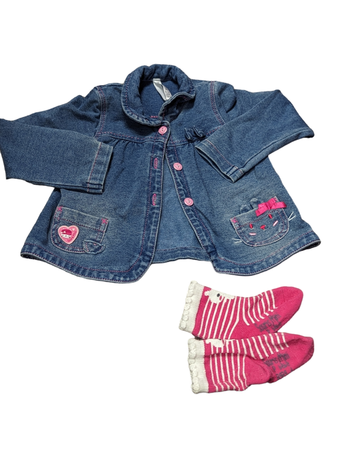 Veste en jeans et bas 9-12mois Souris mini