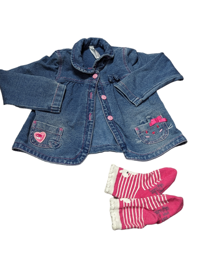 Veste en jeans et bas 9-12mois Souris mini