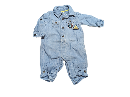 Ensemble une-pièce en jeans Nouveau-né Carters