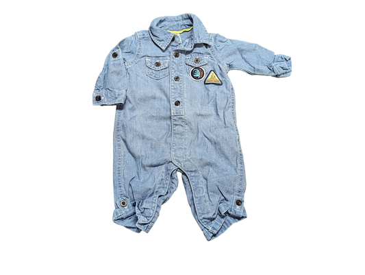 Ensemble une-pièce en jeans Nouveau-né Carters