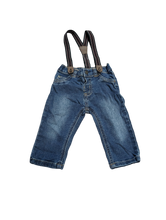 Load image into Gallery viewer, Jeans à bretelle 9mois Carters
