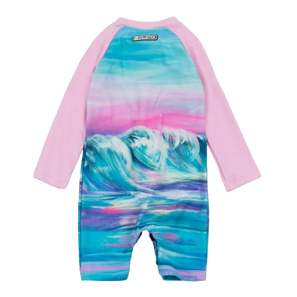 Maillot rashguard Vagues Lilas 6-9mois Nanö Neuf