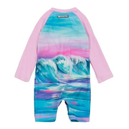 Maillot rashguard Vagues Lilas 6-9mois Nanö Neuf