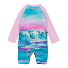 Charger l&#39;image dans la galerie, Maillot rashguard Vagues Lilas 6-9mois Nanö Neuf
