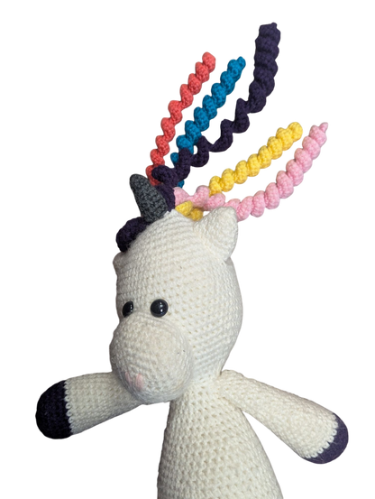 Peluche Licorne Tricot