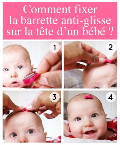 Boucle à cheveux pince anti-glisse