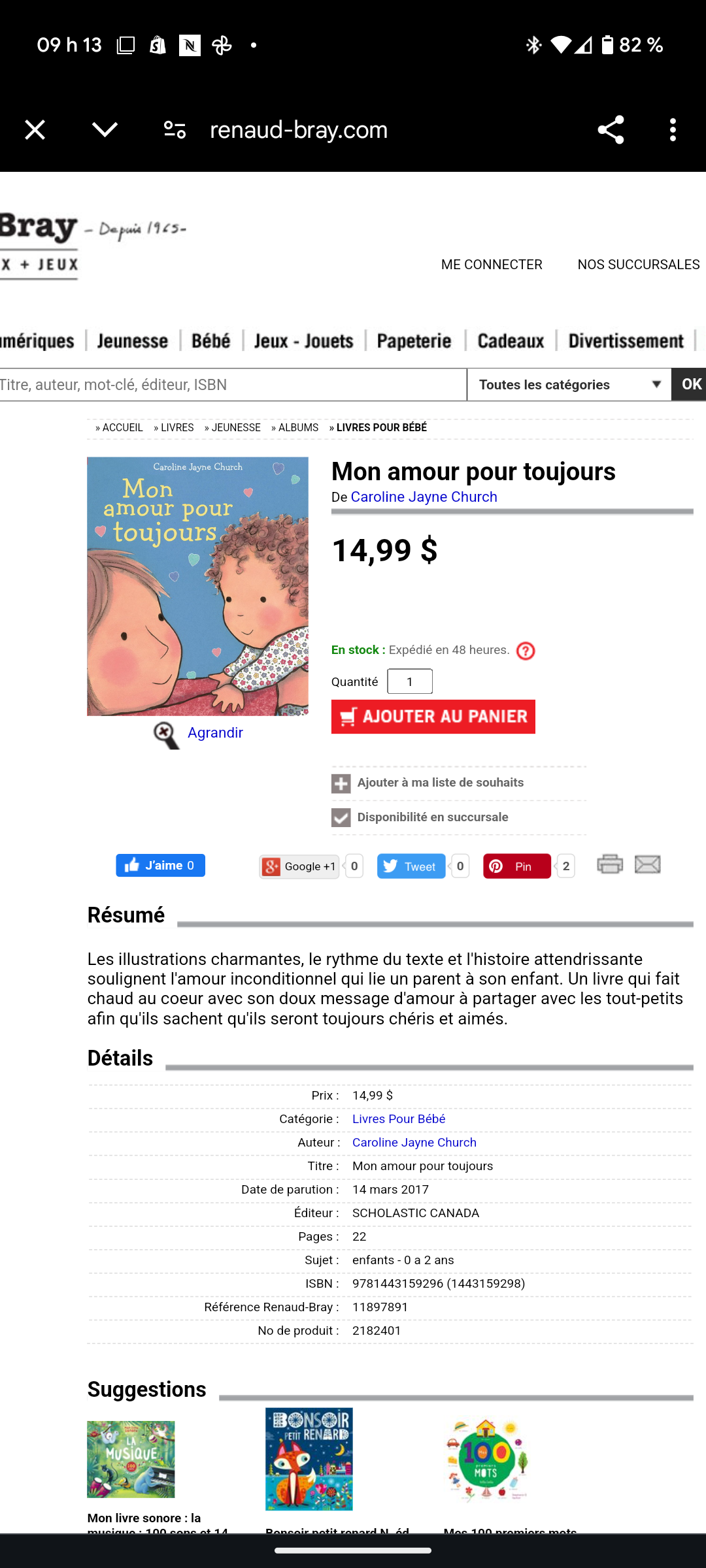 Livre Mon amour pour toujours