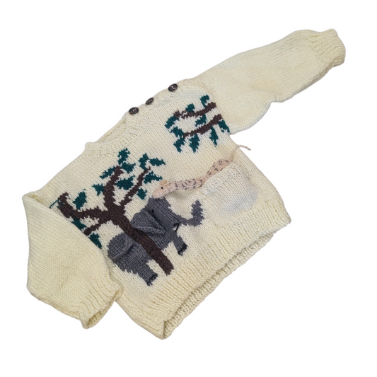 Chandail tricot 2ans Fait Main