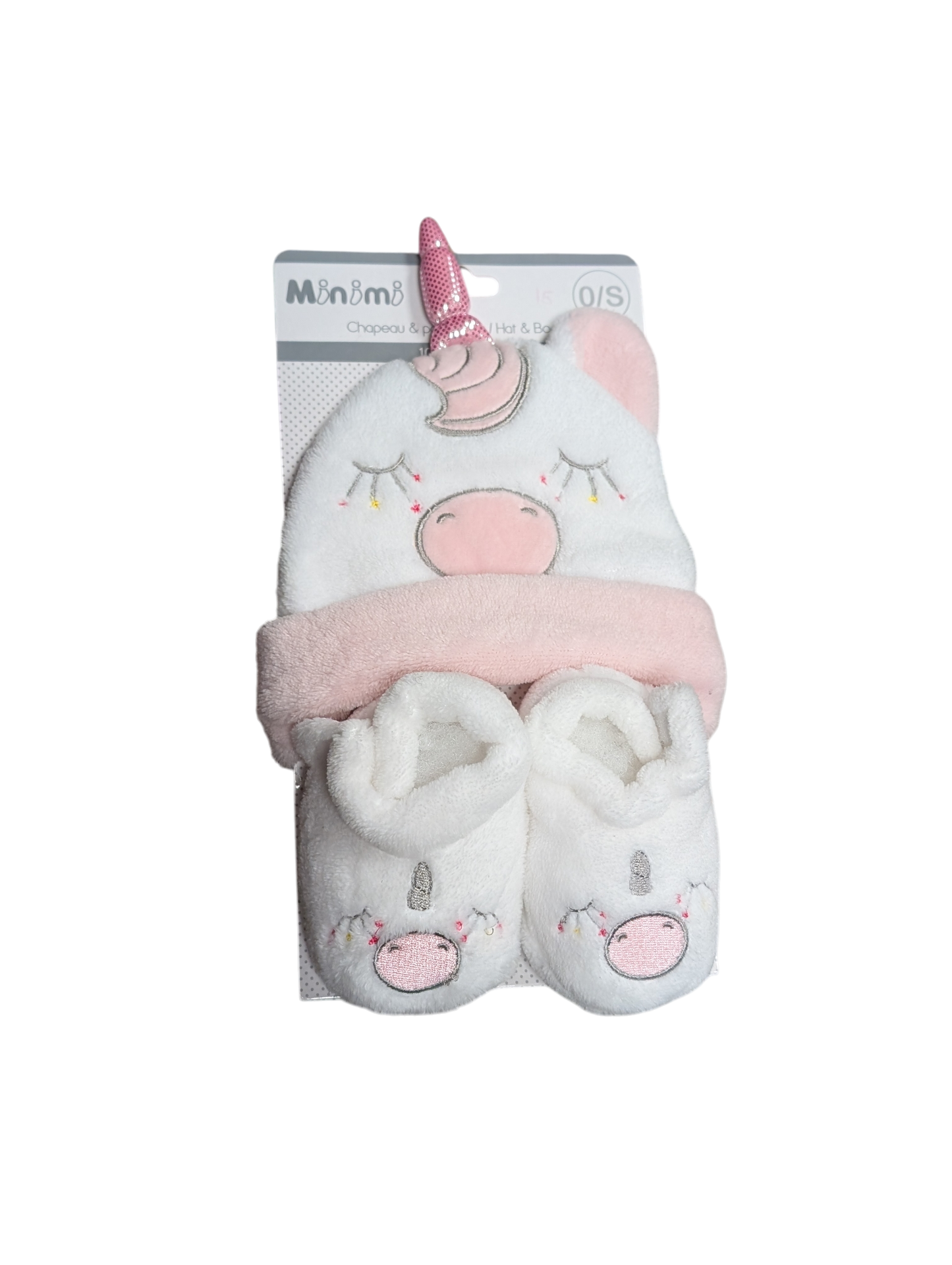 Ensemble chapeau et mitaines 0-6mois Minimi Neuf