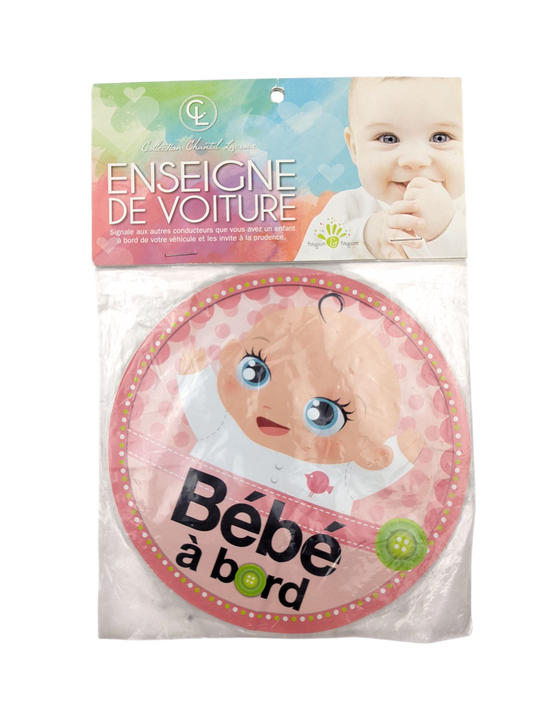 Enseigne de voiture Bébé à bord Neuf