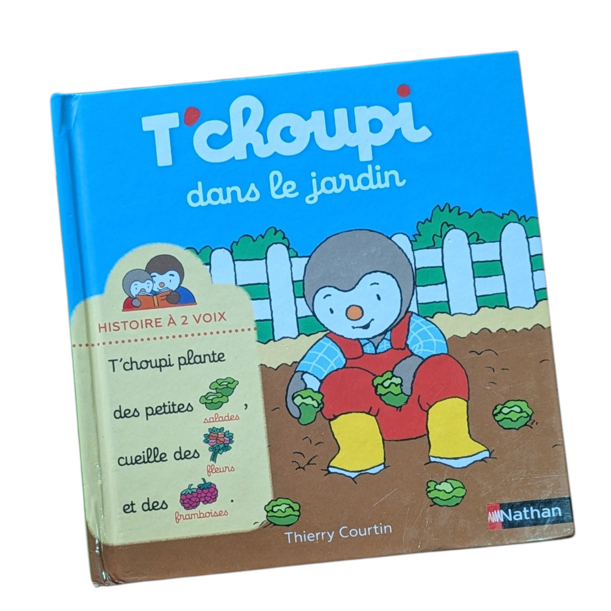 Livre T'Choupi dans le jardin