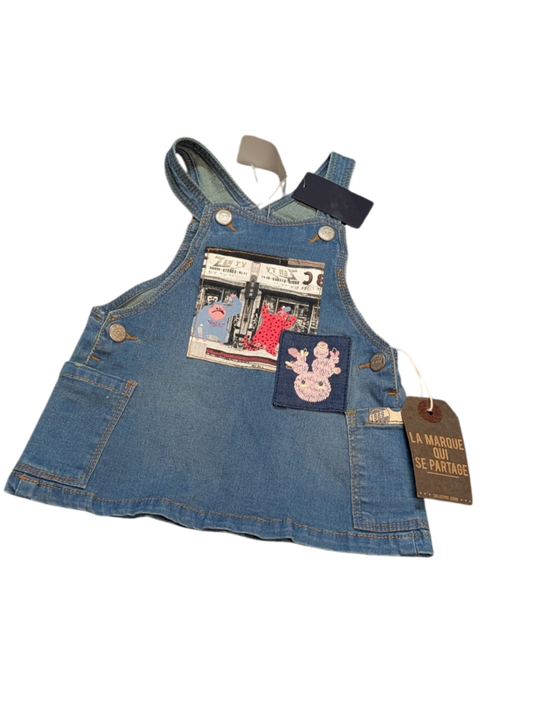 Robe salopette 6-9mois Souris Mini Neuf
