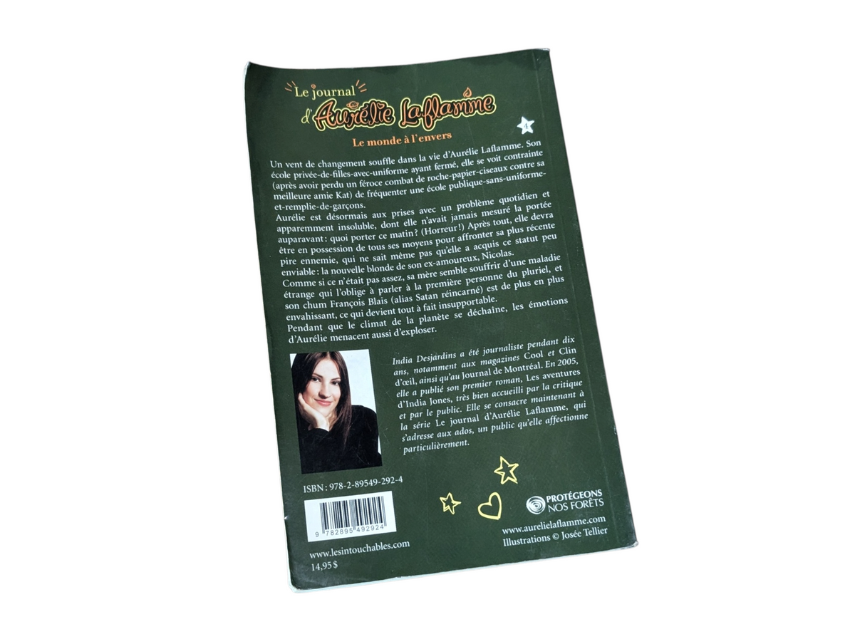 Livre Le monde à l'envers - Le journal d'Aurélie Laflamme T.4