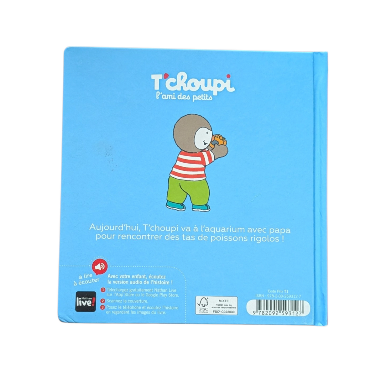 Livre T'Choupi va à l'aquarium