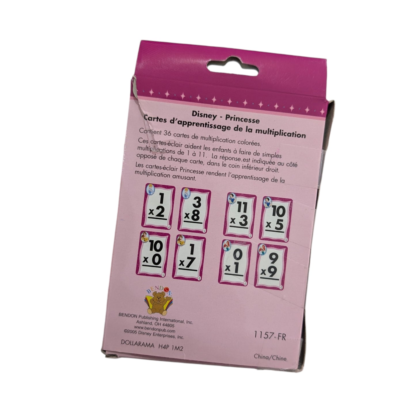 Cartes d'apprentissage de la multiplication Disney Princesse