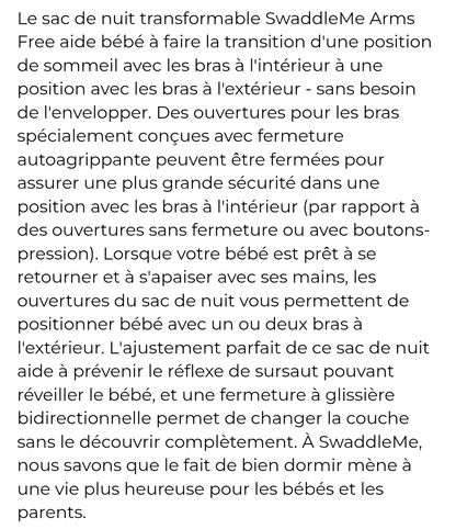 Dormeuse XL 6-12mois Swaddle Me