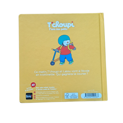 Livre T'Choupi fait de la trotinette